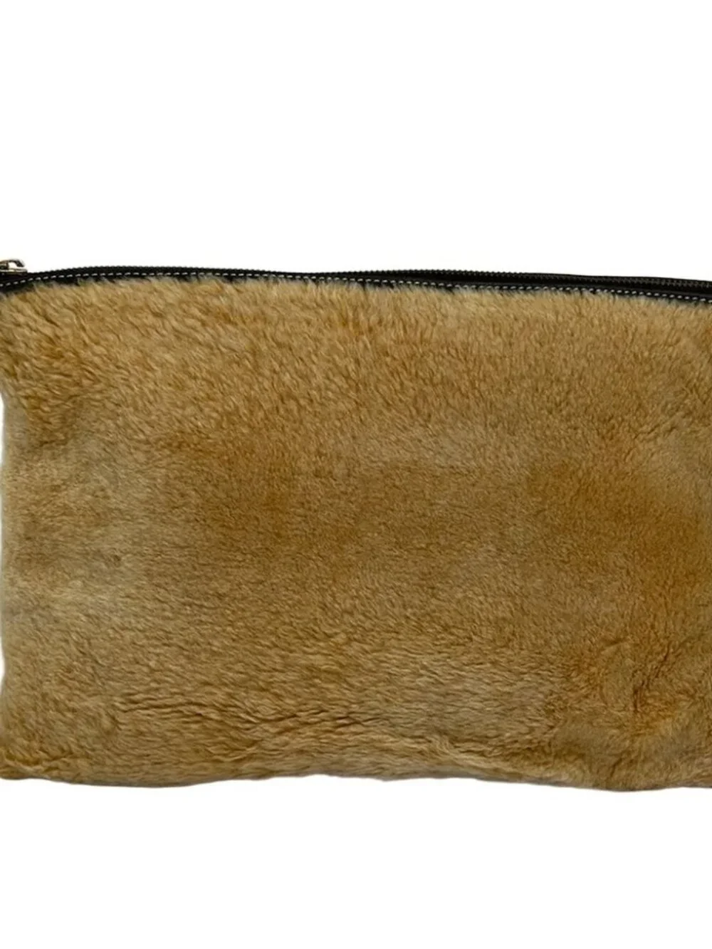 MASSIMO Light Brown Fake Fur Clutch Bag